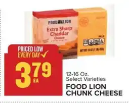 Food Lion FOOD LION CHUNK CHEESE offer