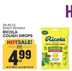 Food Lion Ricola Cough Drops offer