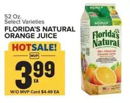 Food Lion Florida's Natural Orange Juice offer