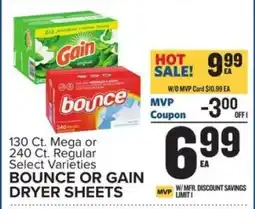 Food Lion BOUNCE OR GAIN DRYER SHEETS offer