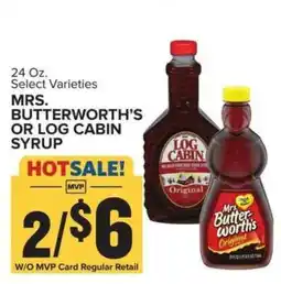 Food Lion Mrs. Butterworth's or Log Cabin syrup offer