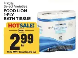 Food Lion FOOD LION 1-PLY BATH TISSUE offer