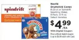 Kroger Nestlé Drumstick Cones or Spindrift Sparkling Water offer