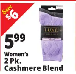 Ocean State Job Lot Luxe Women's Cashmere Blend Socks 2 Pack offer