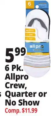 Ocean State Job Lot All Pro Womens Liners 6pk offer