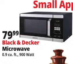 Ocean State Job Lot BLACK+DECKER 900W Stainless Steel Microwave Oven offer