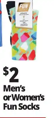 Ocean State Job Lot Men's or Women's Fun Socks offer