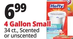 Ocean State Job Lot Hefty Small Trash Ocean Water 4 Gallon Trash Bags offer