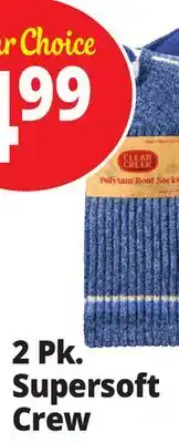 Ocean State Job Lot 2 Pk. Supersoft Crew offer
