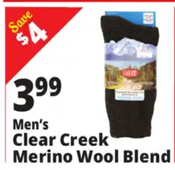 Ocean State Job Lot Clear Creek Men's Merino Wool Boot Socks offer