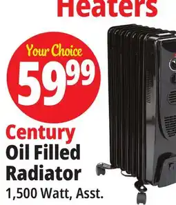 Ocean State Job Lot Century Oil-Filled Radiator Heater White offer