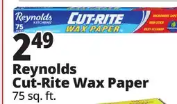 Ocean State Job Lot Reynolds Kitchens Cut-Rite Wax Paper offer