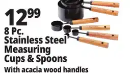Ocean State Job Lot 8 Pc Stainless Steel Measuring Cups & Spoons offer