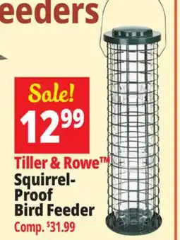 Ocean State Job Lot Tiller & Rowe Squirrel Proof Bird Feeder offer