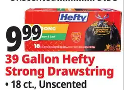 Ocean State Job Lot 39 Gallon Hefty Strong Drawstring offer