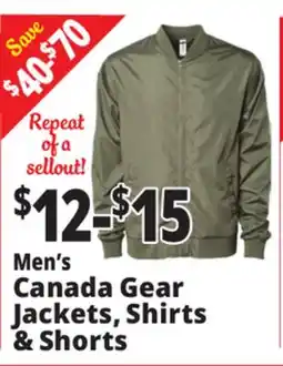 Ocean State Job Lot Men's Canada Gear Jackets, Shirts & Shorts offer