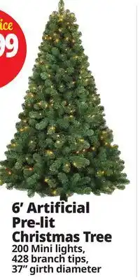 Ocean State Job Lot 6' Noble Pre-Lit Artificial Christmas Tree offer