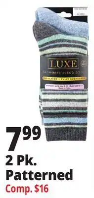 Ocean State Job Lot Luxe Women's Cashmere Blend Insulated Socks 2 Pack offer