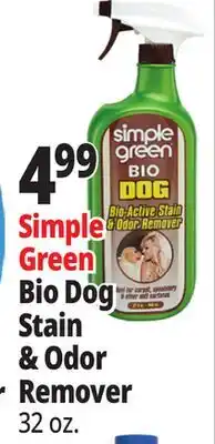 Ocean State Job Lot Simple Green Bio-Active Stain & Odor Remover 32 oz offer