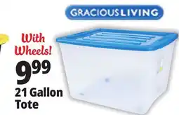 Ocean State Job Lot Gracious Living Stackable Storage Tote with Wheels 80 L offer