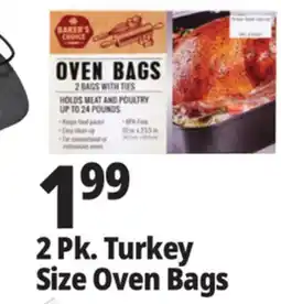 Ocean State Job Lot Bakers Choice Oven Bags 2 ct offer