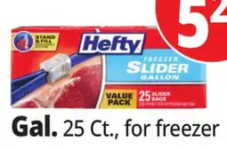 Ocean State Job Lot Hefty Freezer Gallon Slider Bags, 25 Count offer