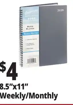 Ocean State Job Lot 8.5x11 Weekly/Monthly Gregorian offer