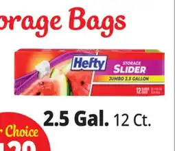 Ocean State Job Lot Hefty Storage Jumbo Gallon Slider Bags, 12 Count offer