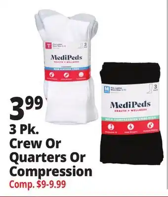 Ocean State Job Lot 3 Pk. Crew Or Quarters Or Compression offer