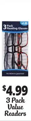 Ocean State Job Lot 3 Pack Value Readers offer