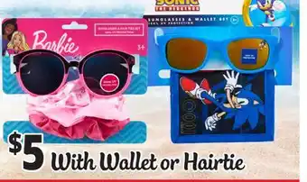 Ocean State Job Lot Kids' Sunglasses With Wallet or Hairtie offer