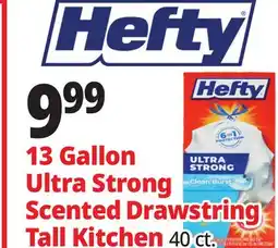 Ocean State Job Lot Hefty 13 Gallon Ultra Strong Scented Drawstring Tall Kitchen 40 ct offer