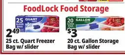 Ocean State Job Lot FoodLock Food Storage Bags offer