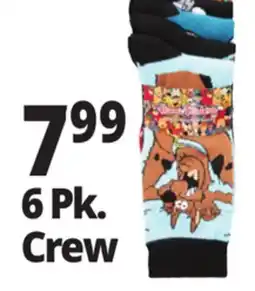 Ocean State Job Lot Novelty Crew Socks 6 pk offer