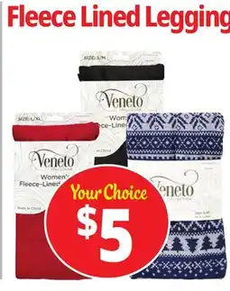 Ocean State Job Lot Fleece Lined Seamless Fashion Leggings offer