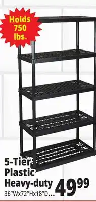 Ocean State Job Lot Maxit 4-Tier Plastic Shelving Unit 48 offer
