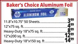Ocean State Job Lot Baker's Choice Aluminum Foil offer