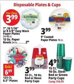 Ocean State Job Lot Disposable Plates & Cups offer