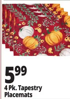 Ocean State Job Lot 4 Pk. Tapestry Placemats offer