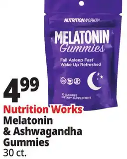 Ocean State Job Lot Nutrition Works Melatonin & Ashwagandha Gummies offer