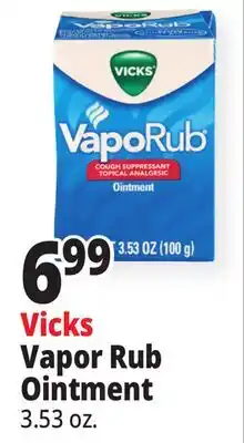Ocean State Job Lot Vicks VapoRub Cough Suppressant Topical Analgesic Ointment offer