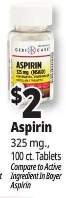 Ocean State Job Lot Aspirin offer