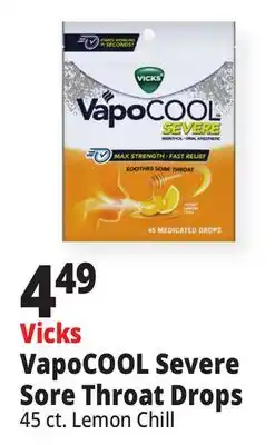 Ocean State Job Lot Vicks VapoCOOL Severe Sore Throat Drops offer