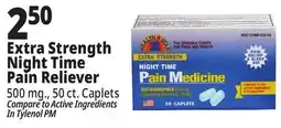 Ocean State Job Lot Health Star Night Time Extra Strength 500 mg Acetaminophen Pain Reliever Caplets offer