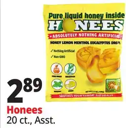Ocean State Job Lot Honees Honey Lemon Menthol Eucalyptus Cough Drops 20 Count offer
