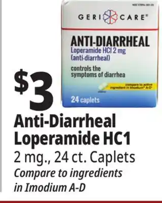 Ocean State Job Lot Geri-Care 2 mg Loperamide HCI Anti-Diarrheal Caplets 24 Caplets offer