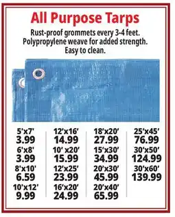 Ocean State Job Lot All Purpose Tarps offer