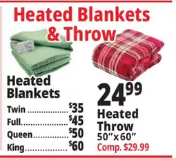 Ocean State Job Lot Heated Blankets offer