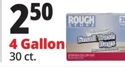 Ocean State Job Lot Rough Stuff 4 Gal Small Trash Bags 30 Count offer