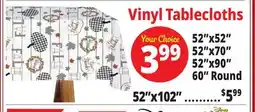 Ocean State Job Lot Vinyl Tablecloths offer